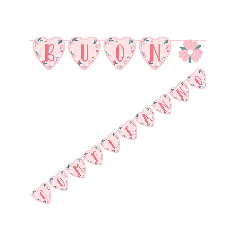 FESTONE BUON COMPLEANNO PRETTY FOREST 2,3mt