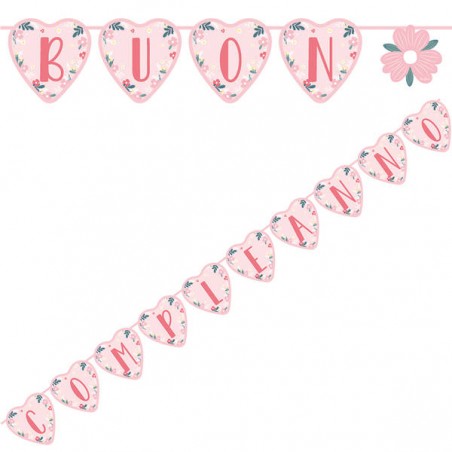 FESTONE BUON COMPLEANNO PRETTY FOREST 2,3mt