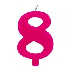 CANDELINA SCINTILLANTE FUCSIA N°8 9,5cm