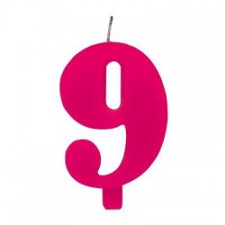 CANDELINA SCINTILLANTE FUCSIA N°9 9,5cm