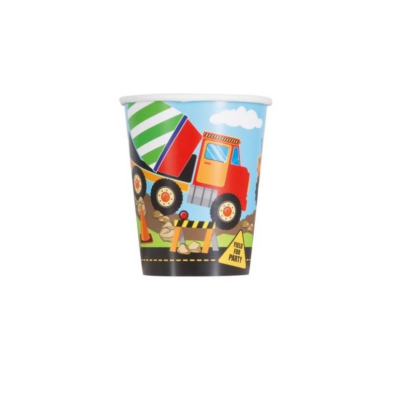 BICCHIERI 266cc CONSTRUCTION PARTY 8pz