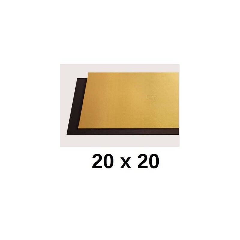 TAVOLETTE CARTONE 2400gr/mq ORO/NERO 20x20cm LISCE 10kg