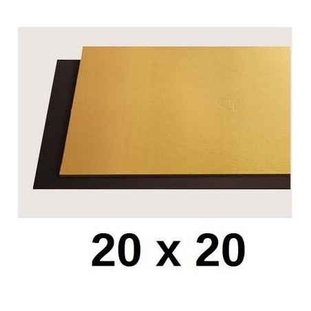 TAVOLETTE CARTONE 2400gr/mq ORO/NERO 20x20cm LISCE 10kg