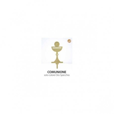 CAKE TOPPER PLEXY CALICE COMUNIONE ORO 1pz