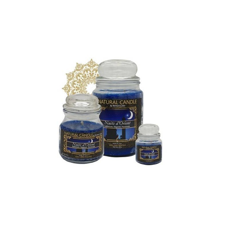 NATURE CANDLE 380gr GIARA 100% CERA VEGETALE NUITS D'ORIENT