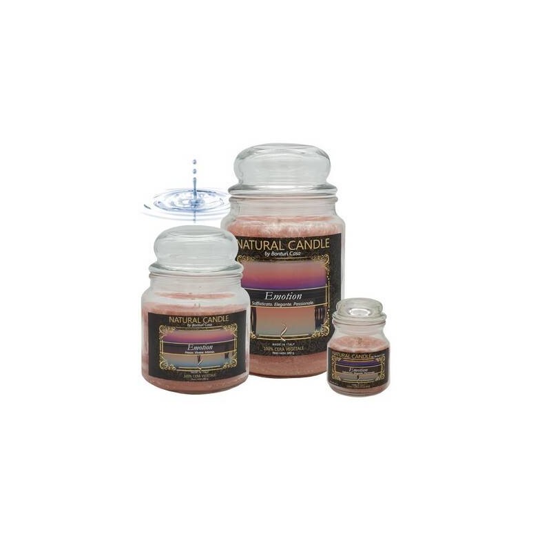 NATURE CANDLE 580gr GIARA 100% CERA VEGETALE EMOTION