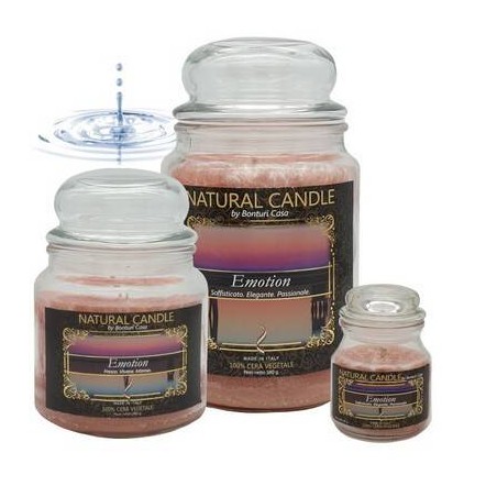 NATURE CANDLE 580gr GIARA 100% CERA VEGETALE EMOTION