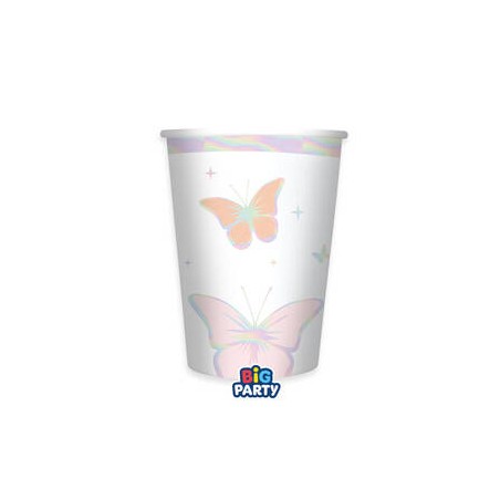 BICCHIERI IN CARTA 250cc BUTTERFLY 6pz