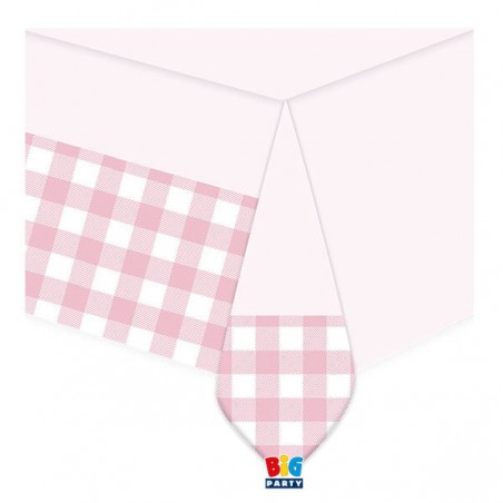 TOVAGLIA PVC 140x270cm VICHY PINK ROSA