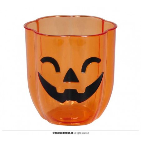 BICCHIERI ZUCCA ARANCIONE 10cm PVC
