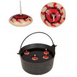 CANDELE CERA FORMA DI OCCHIO GALLEGGIANTE 5x5cm 4pz