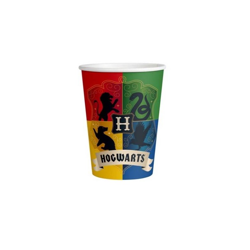 BICCHIERI IN CARTA CASATE HARRY POTTER 8pz