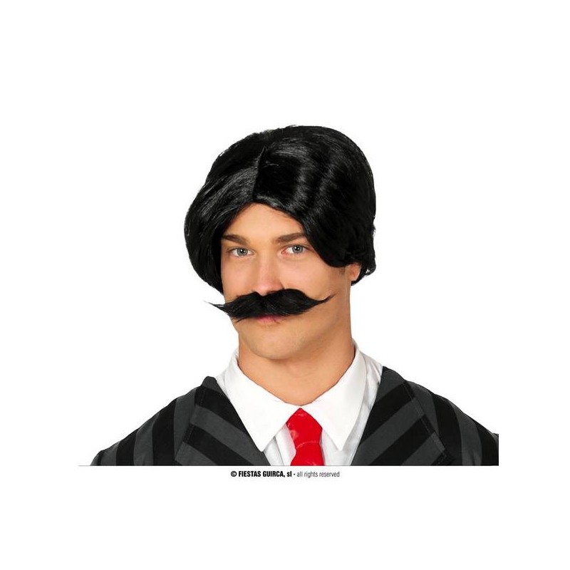 PARRUCCA NERA CON BAFFI GOMEZ