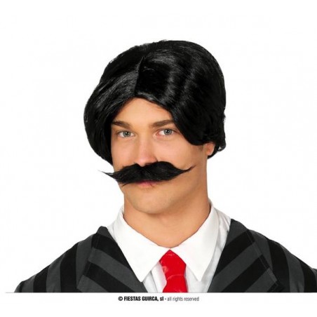 PARRUCCA NERA CON BAFFI GOMEZ