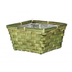 CESTO QUADRATO BAMBOO 19x19xh14cm VERDE