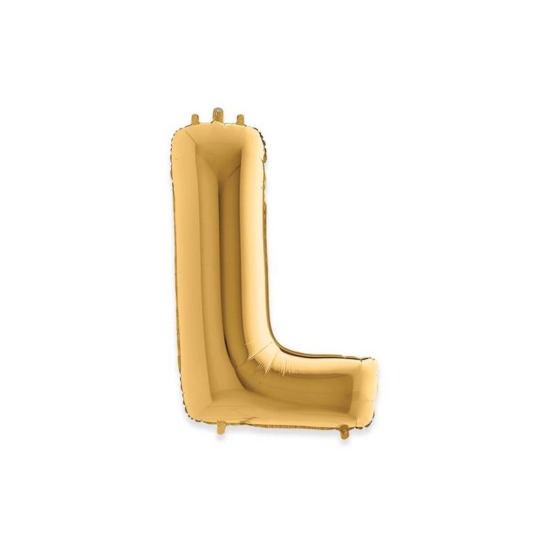 PALLONE MYLAR LETTERA L 102cm 40 GOLD