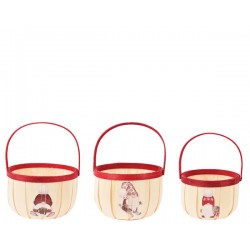 CESTO LEGNO CON MANICO E BABBO Ø20xh10cm 1/3