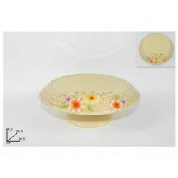 ALZATINA 1 PIANO FIORATO 26,5X9,5cm