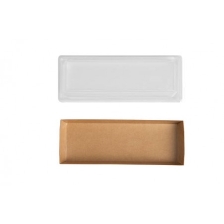 SUSHI BOX IN BAMBOO PAPER+PE 21,5x7x2,5cm 50pz