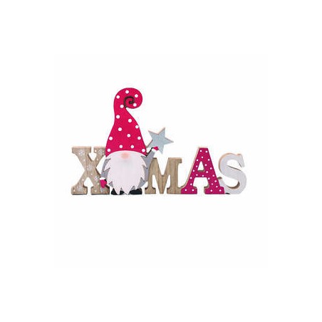 TABLE DECO XMAS LEGNO 28cm