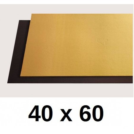 TAVOLETTE CARTONE 2400gr/mq ORO/NERO 40x60cm LISCE 10kg