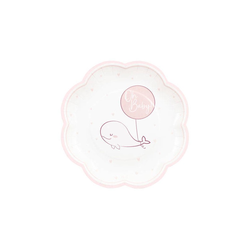 PIATTI  OH BABY ! ROSA 20cm 8pz