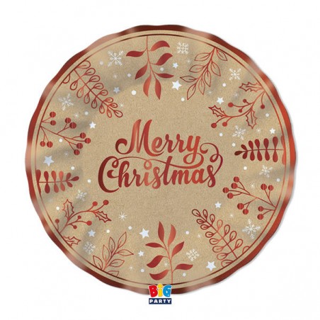 PIATTI 25cm XMAS AVANA ROSSO 6pz