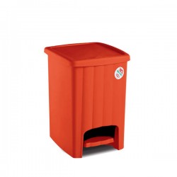 PATTUMIERA MARGHERITA C/PEDALE 20lt ARANCIO SUNSET 30x26x38,5cm