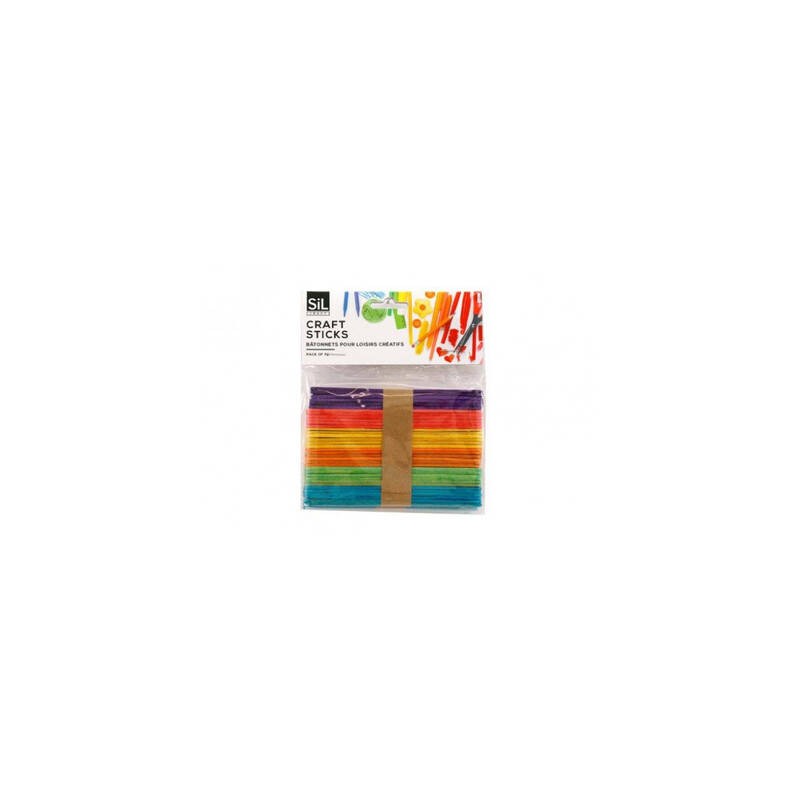 BASTONCINI IN LEGNO RAINBOW 22x13cm 72pz