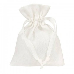 SACCHETTO COTONE 9X12cm WHITE 10pz