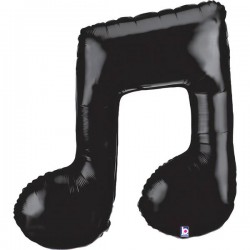 PALLONE MYLAR 34 86cm NOTA MUSICALE BLACK