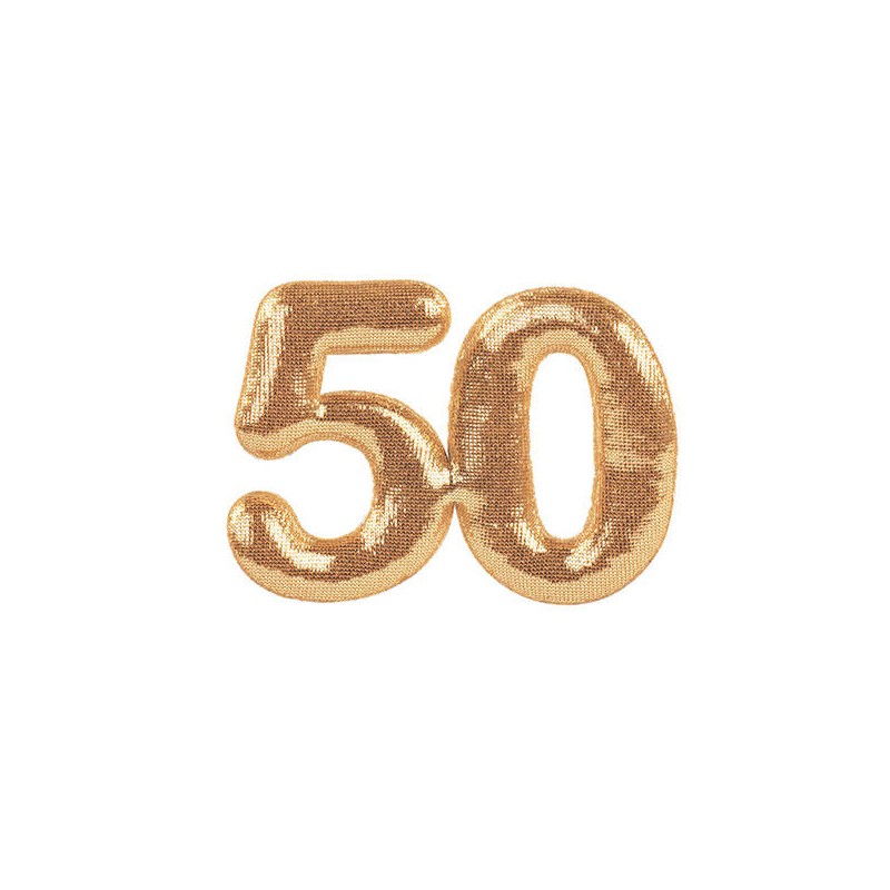 APPLICAZIONE TESSUTO ORO 50ESIMO Ø4,5cm 12pz