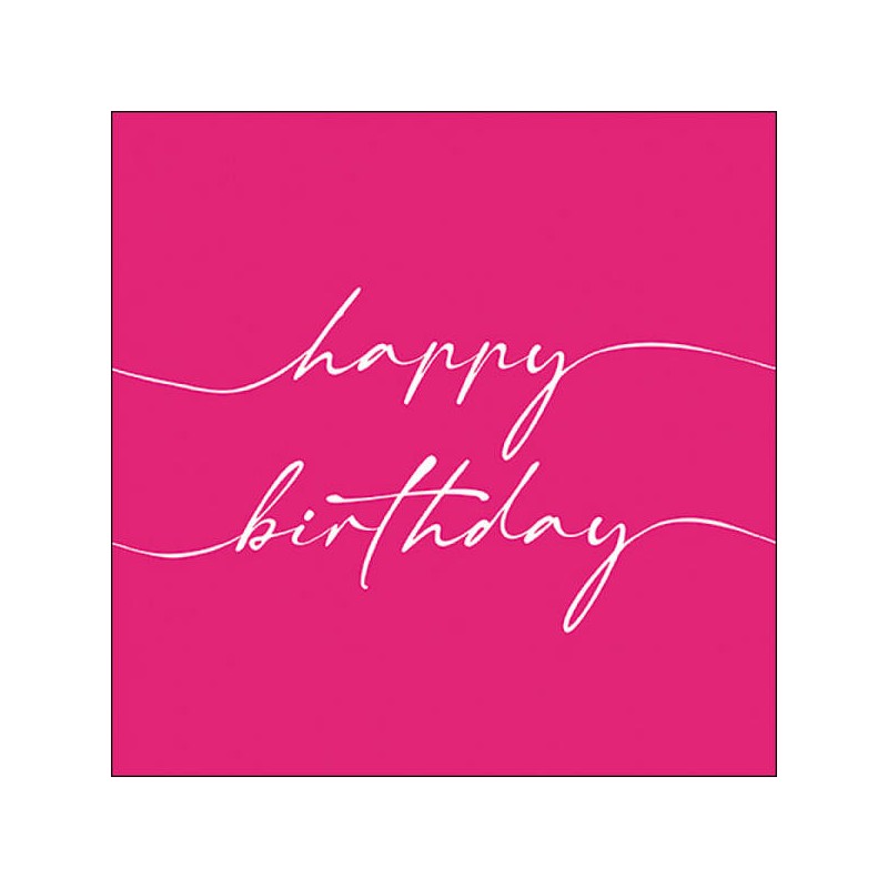 TOVAGLIOLI 33x33 BIRTHDAY NOTE WHITE RED 20pz