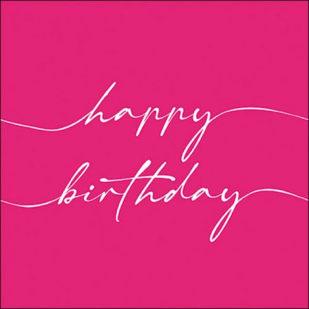 TOVAGLIOLI 33x33 BIRTHDAY NOTE WHITE RED 20pz