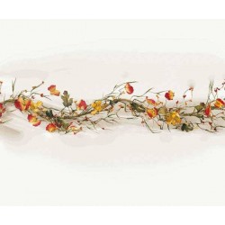 RAMO DECORATIVO CON PAPAVERI 82cm