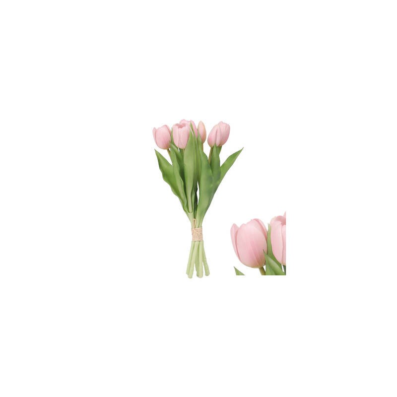 BOUQUET TULIP 7 TULIPANI ROSA LIGHT 31cm