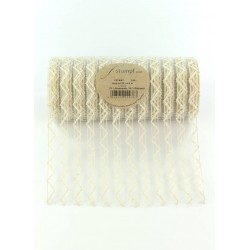 NASTRO RUNNER ZIG ZAG cm22x5mt AVORIO