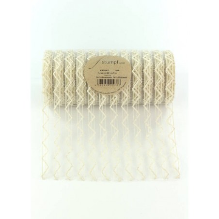 NASTRO RUNNER ZIG ZAG cm22x5mt AVORIO