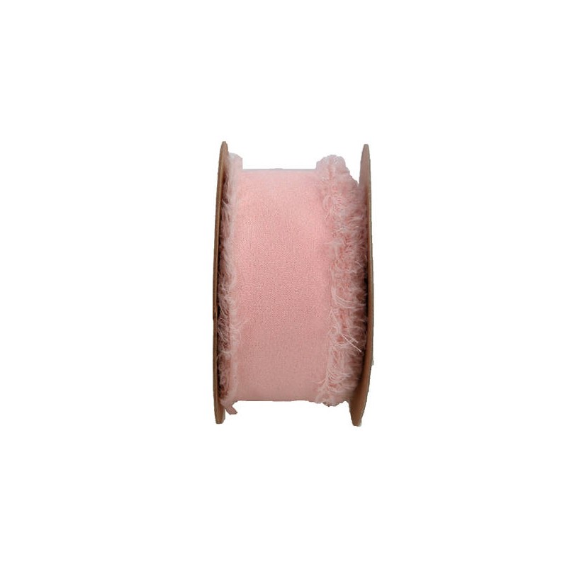 NASTRO SFRANGIATO CHIFFON mm40x15mt ROSA
