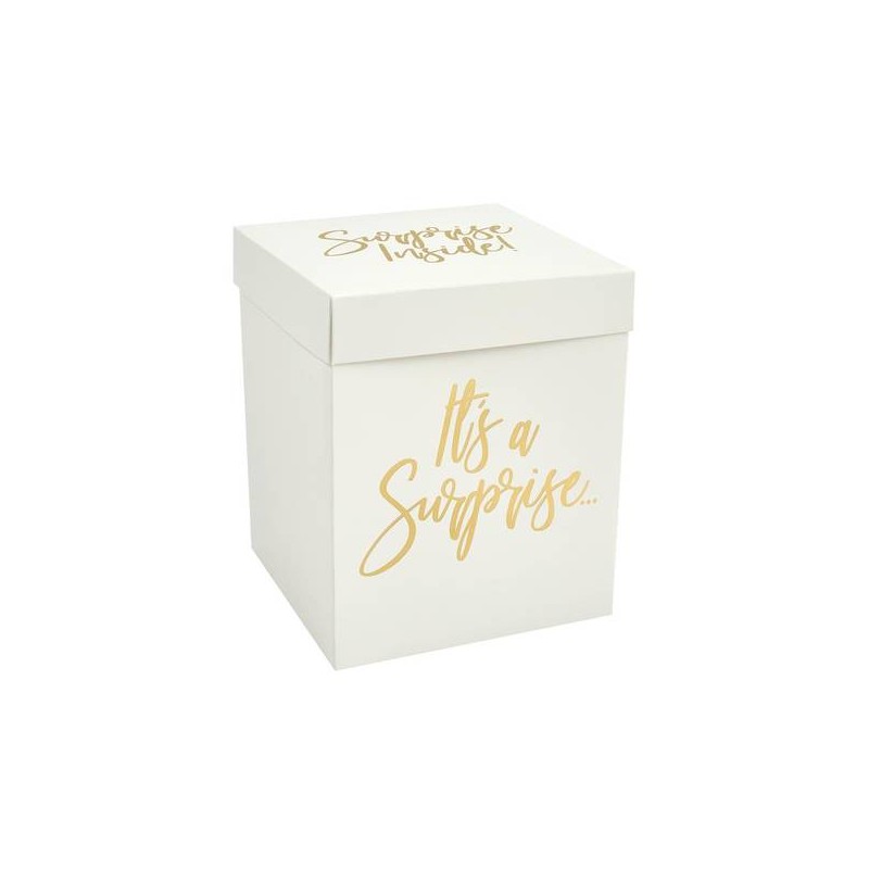 SCATOLA PER SORPRESE CON SCRITTA ORO