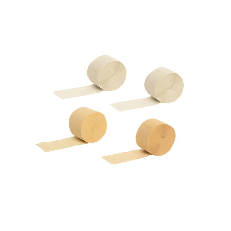 ROTOLI CARTA CRESPA AVORIO cm4,5x25mt