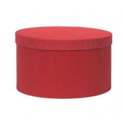 SCATOLA TONDA C/COPERCHIO ø25,5x17,5cm ROSSO