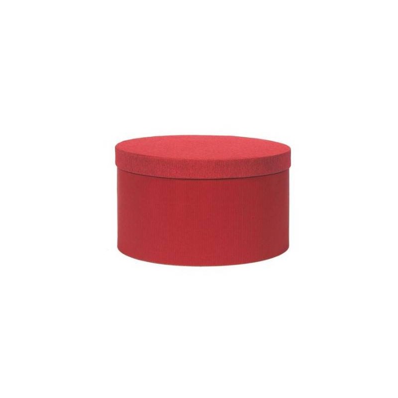 SCATOLA TONDA C/COPERCHIO ø25,5x17,5cm ROSSO