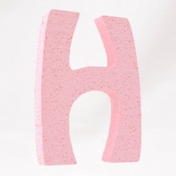 LETTERA POLISTIROLO PASTELLO mm120x90 H ROSA PASTELLO