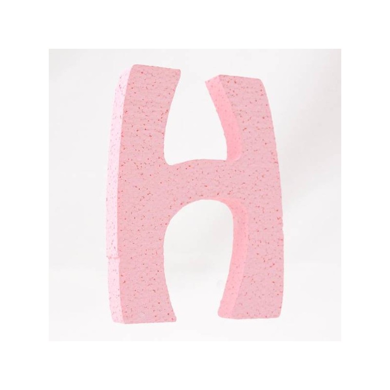 LETTERA POLISTIROLO PASTELLO mm120x90 H ROSA PASTELLO