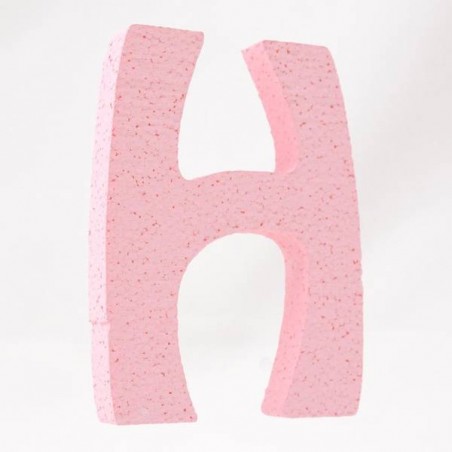LETTERA POLISTIROLO PASTELLO mm120x90 H ROSA PASTELLO