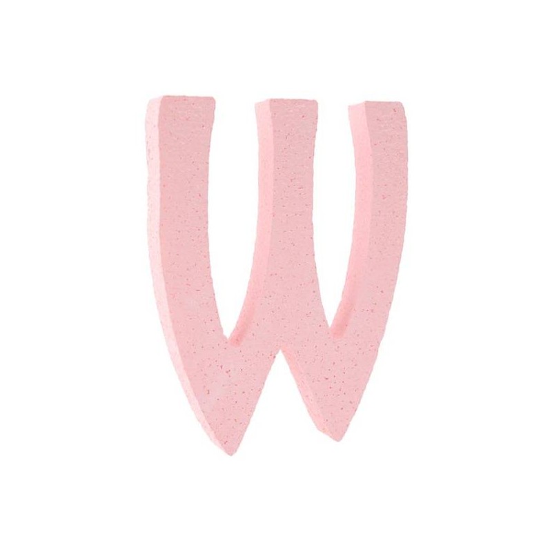 LETTERA POLISTIROLO PASTELLO mm120x90 W ROSA PASTELLO