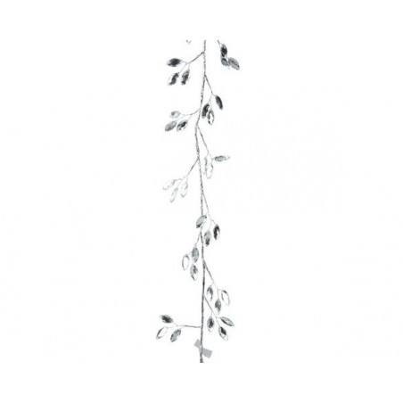 GHIRLANDA FOGLIE ARGENTO 2xh120cm ACRILICO