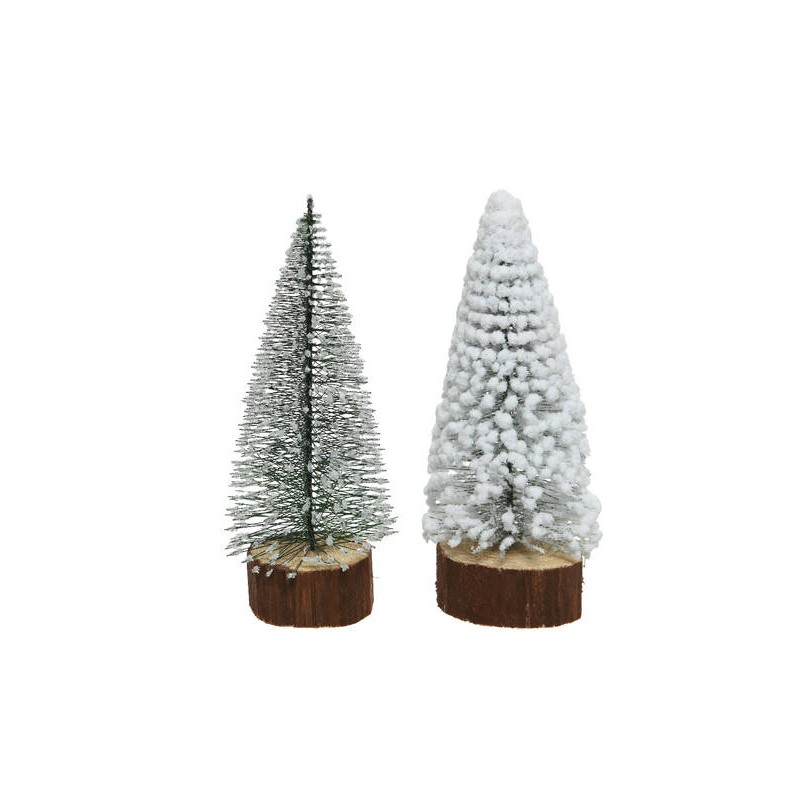 MINI ALBERO EFFETTO NEVE 11xh28cm 2ass 1pz