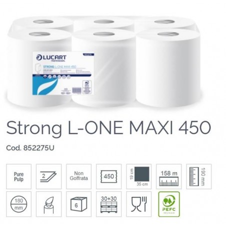 BOBINE CARTA READY 2V L-ONE MAXI 450str 158mt 6pz